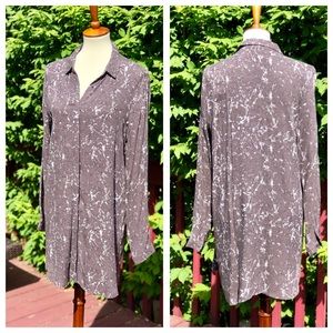 NWT Asos Vila Early Gray Shirt Dress Sz M